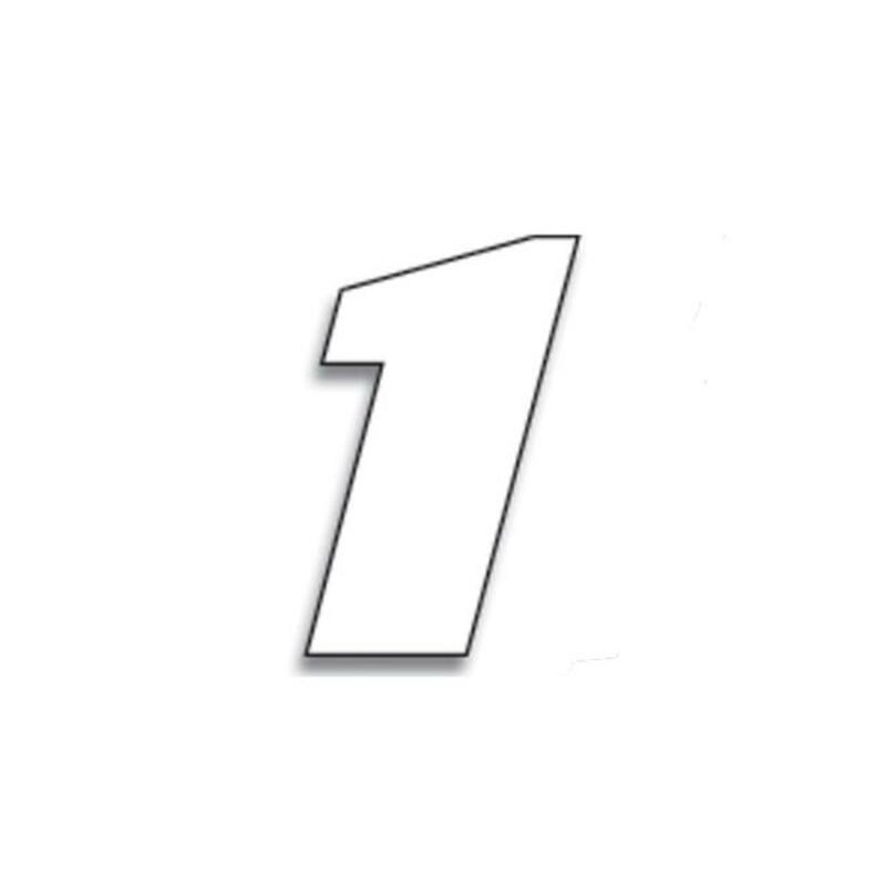 Numeros de carrera blanco - Pack de 3 uds BLACKBIRD PVC 5049/10/1