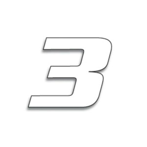 Numeros de carrera blanco - Pack de 3 uds BLACKBIRD PVC 5049/10/3