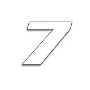 Numeros de carrera blanco - Pack de 3 uds BLACKBIRD PVC 5049/10/7