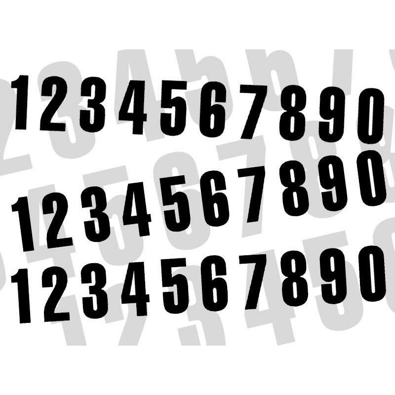 Numeros de carrera negro - Pack de 3 Uds BLACKBIRD PVC 5047/20/3