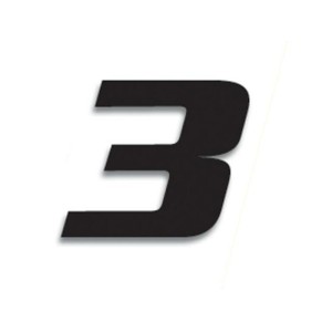 Numeros de carrera negro - Pack de 3 Uds BLACKBIRD PVC 5049/20/3