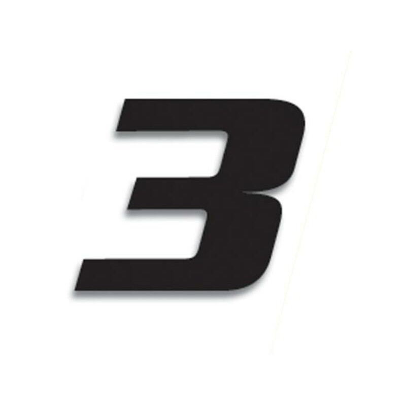 Numeros de carrera negro - Pack de 3 Uds BLACKBIRD PVC 5049/20/3