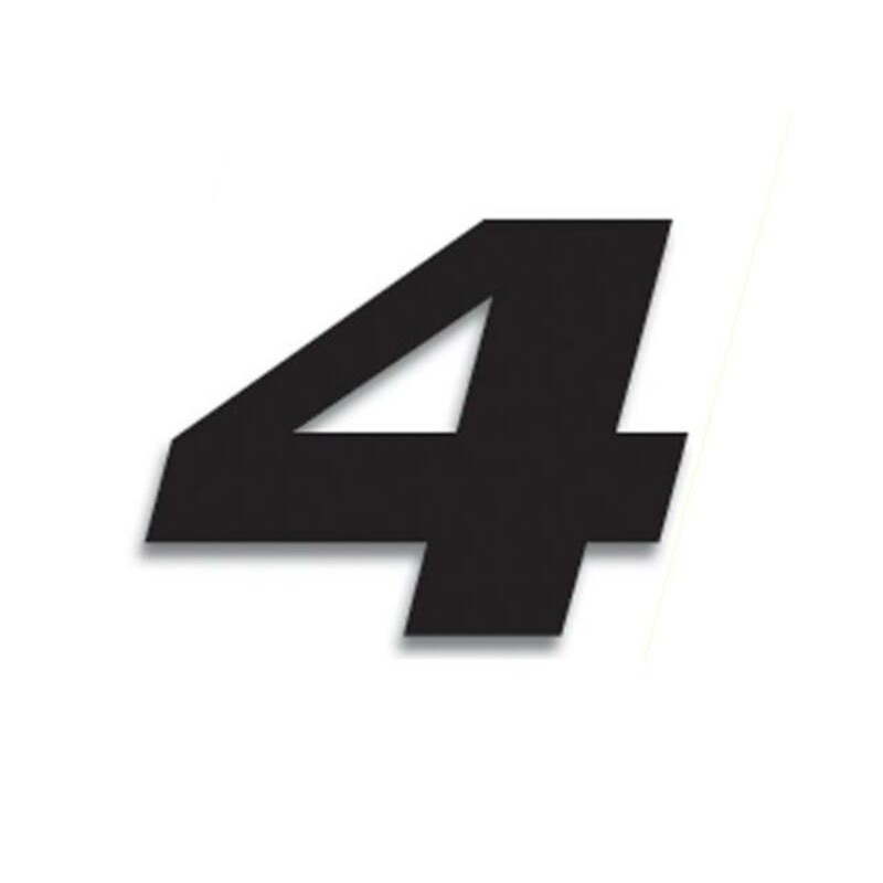 Numeros de carrera negro - Pack de 3 Uds BLACKBIRD PVC 5049/20/4