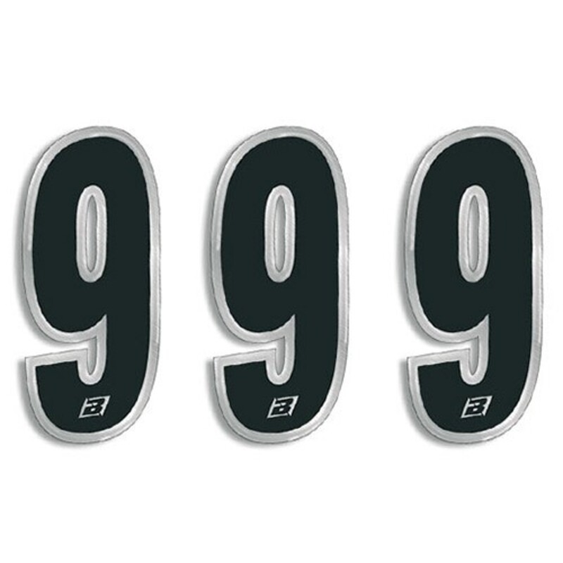 Numeros de carrera negro Blackbird 15X7 Cm - Pack 3 uds 5069/20/9