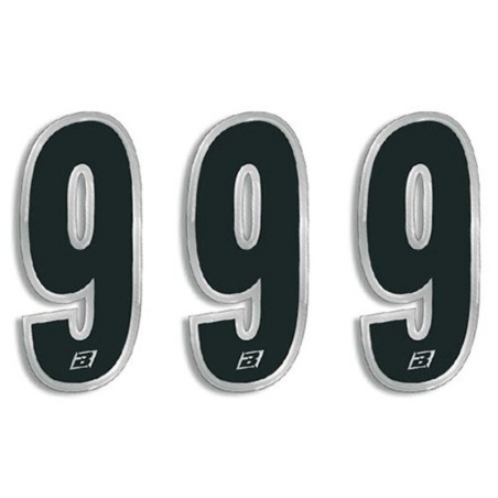 Numeros de carrera negro Blackbird 15X7 Cm - Pack 3 uds 5069/20/9