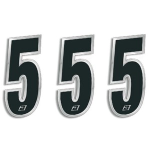 Numeros de carrera negro Blackbird 15X7 Cm - Pack 3 uds 5069/20/5