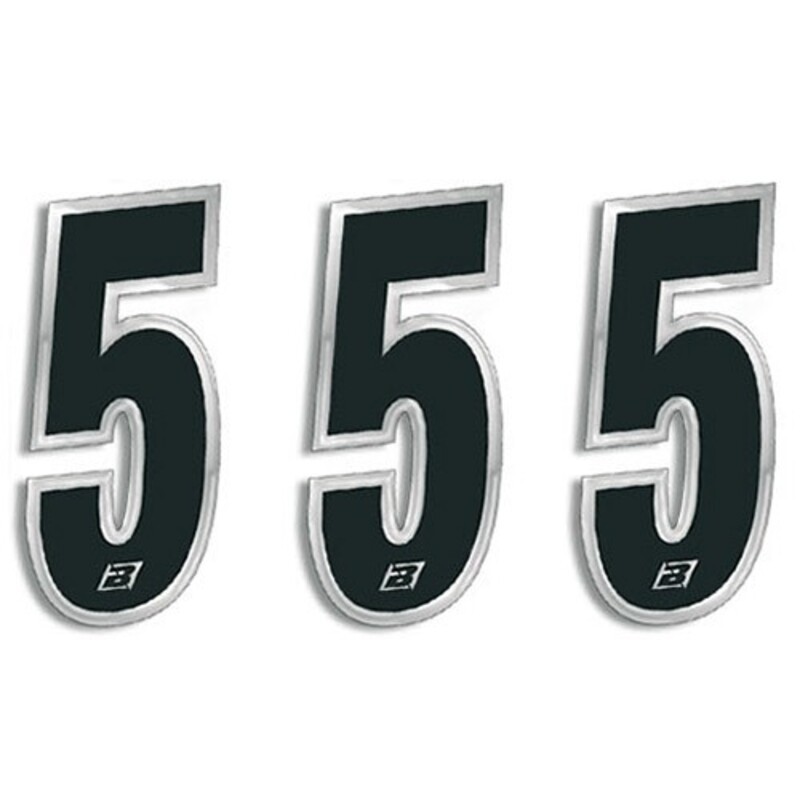 Numeros de carrera negro Blackbird 15X7 Cm - Pack 3 uds 5069/20/5