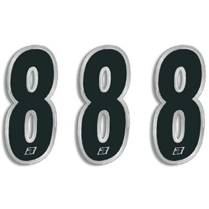 Numeros de carrera negro Blackbird 15X7 Cm - Pack 3 uds 5069/20/8