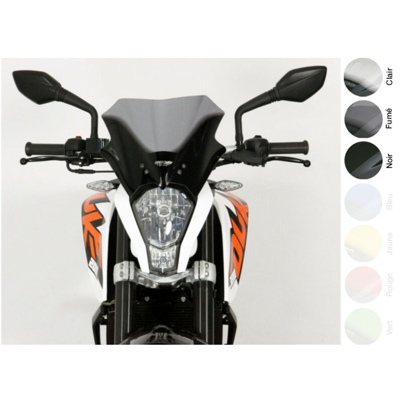 Pantalla MRA Racing, negro, Duke125/200/390 11-14