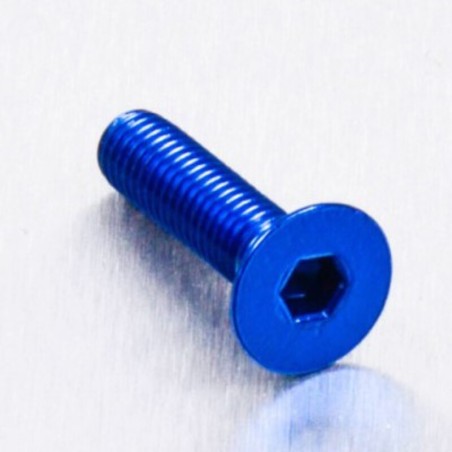 Tornillo de Aluminio Pro-bolt avellanado M5 x (0.8mm) x 20mm azul L...