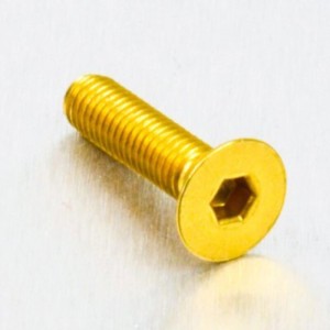 Tornillo de Aluminio Pro-bolt avellanado M5 x (0.8mm) x 20mm oro LC...