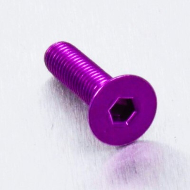 Tornillo de Aluminio Pro-bolt avellanado M5 x (0.8mm) x 20mm violet...
