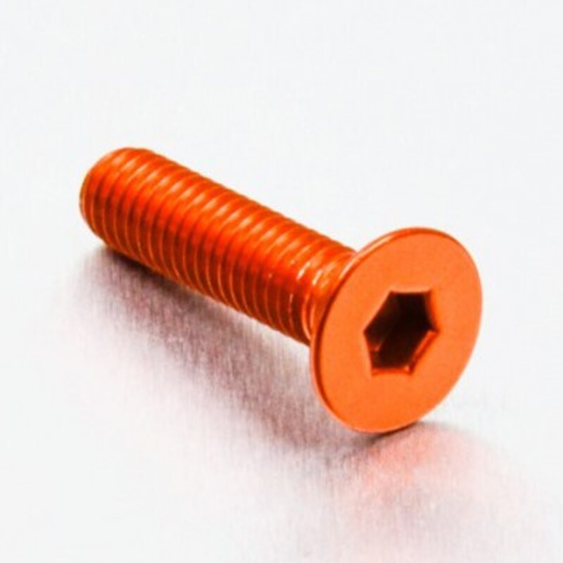 Tornillo de Aluminio Pro-bolt avellanado M6 x (1.00mm) x 25mm naran...
