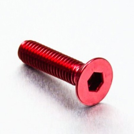 Tornillo de Aluminio Pro-bolt avellanado M6 x (1.00mm) x 25mm rojo ...