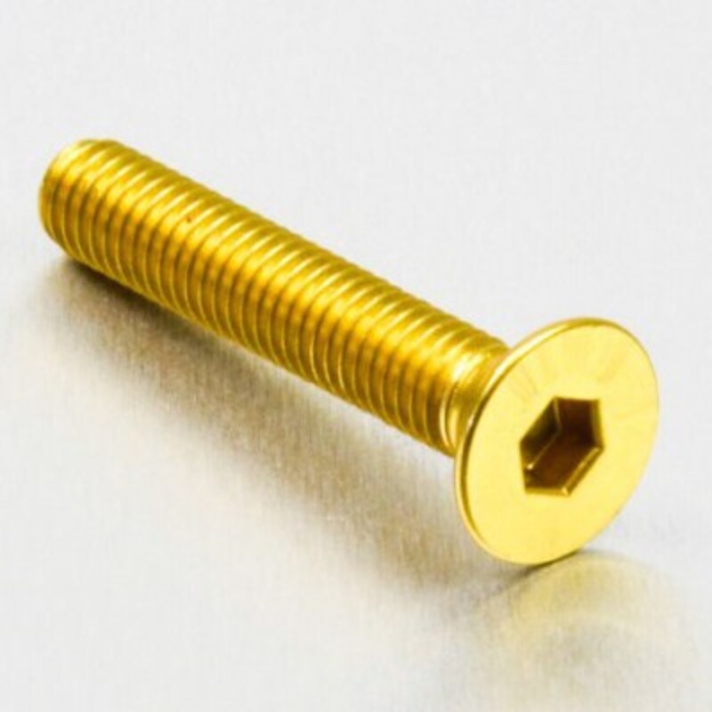 Tornillo de Aluminio Pro-bolt avellanado M6 x (1.00mm) x 35mm oro L...