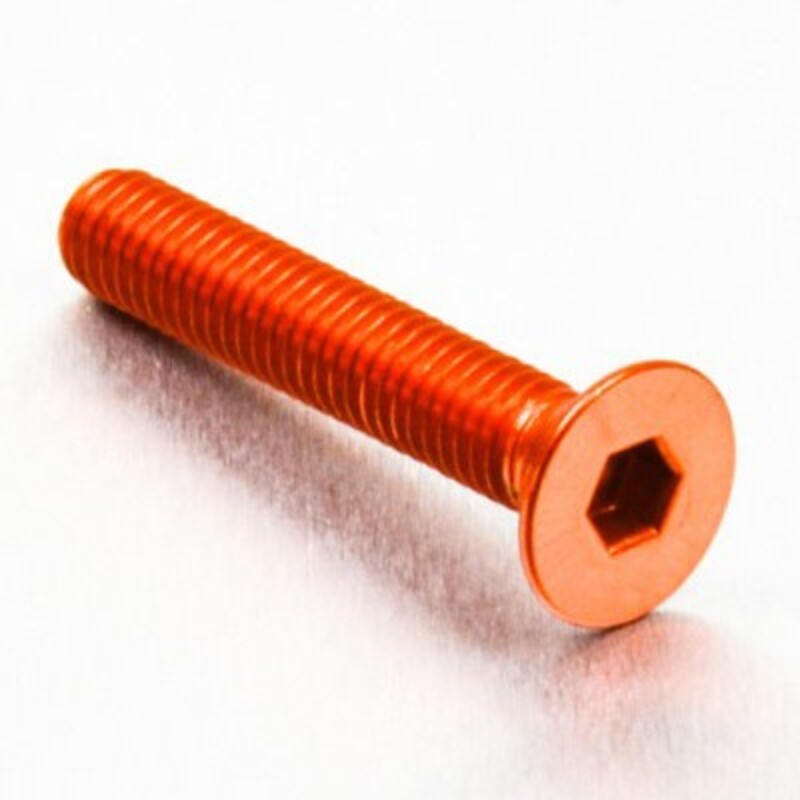Tornillo de Aluminio Pro-bolt avellanado M6 x (1.00mm) x 35mm naran...