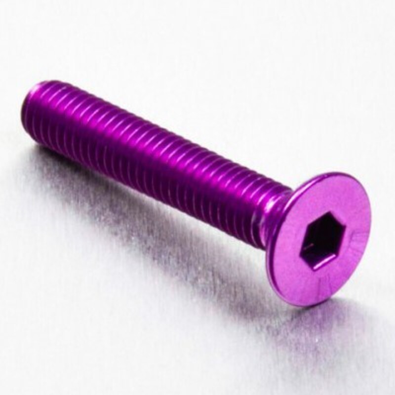 Tornillo de Aluminio Pro-bolt avellanado M6 x (1.00mm) x 35mm viole...