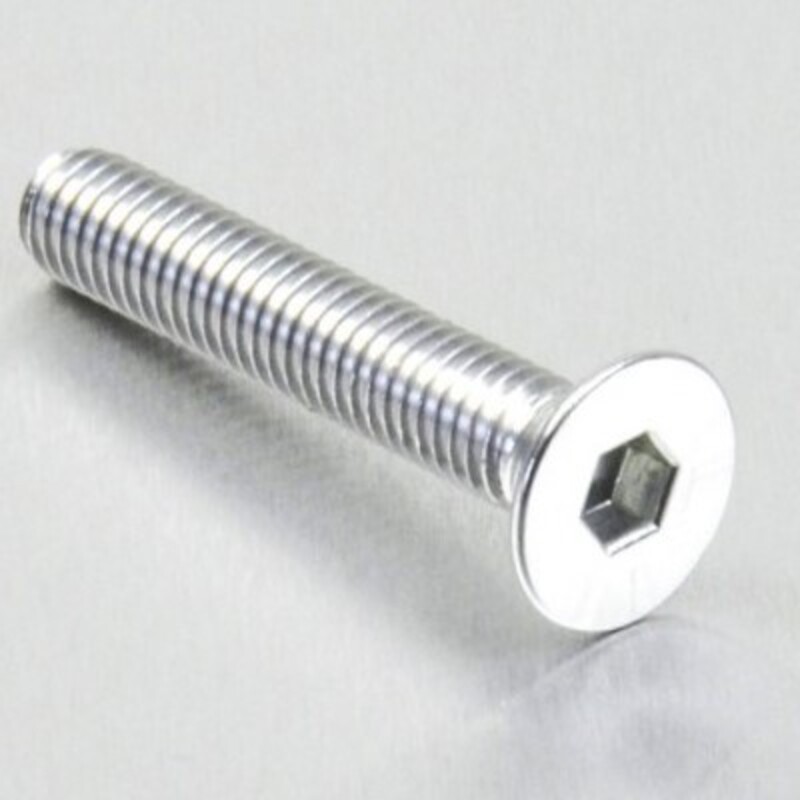Tornillo de Aluminio Pro-bolt avellanado M6 x (1.00mm) x 35mm plata...
