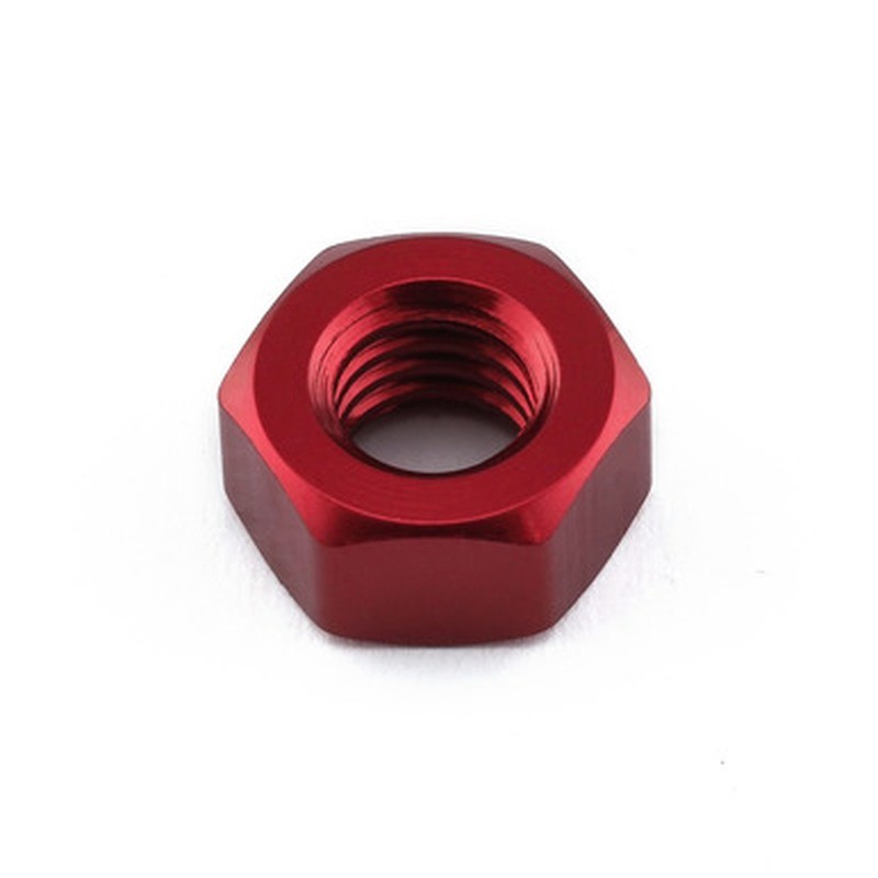 Tuerca plana de Aluminio Pro-Bolt M6 LFN6R Rojo