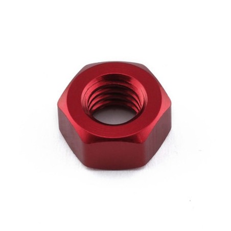 Tuerca plana de Aluminio Pro-Bolt M6 LFN6R Rojo