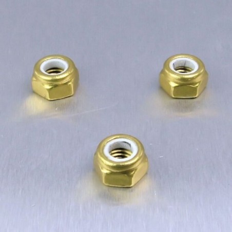 Tuerca de Aluminio Pro-Bolt autoblocante M5 oro LNYN5G