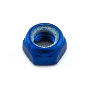 Tuerca Aluminio Pro-Bolt autoblocante M8 azul LNYN8B