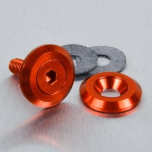 Arandela de Aluminio avellanada M6 naranja LWAC6-19O