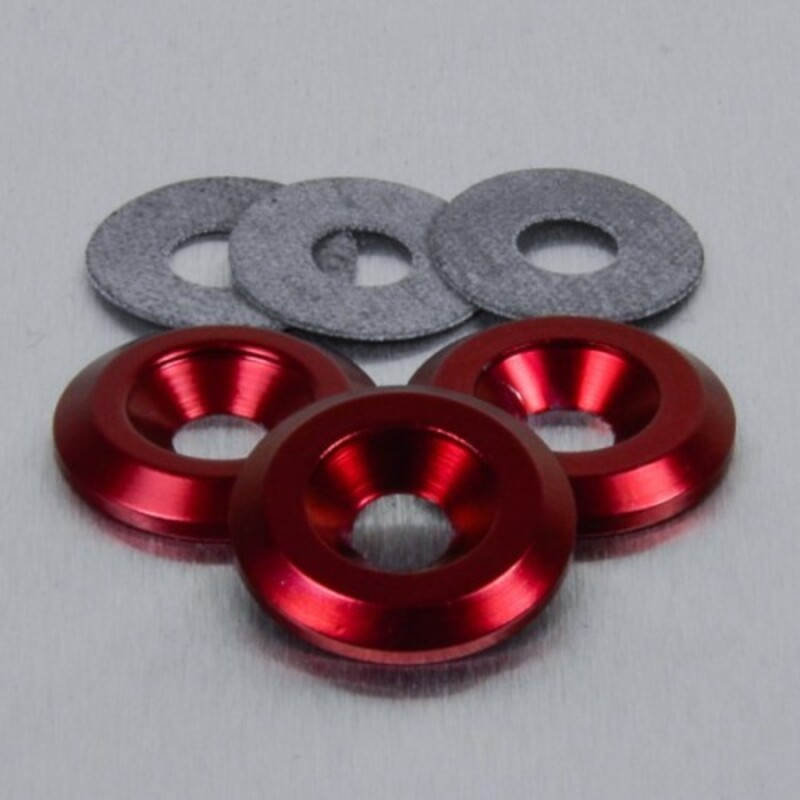 Arandela de Aluminio avellanada M6 rojo LWAC6-22R