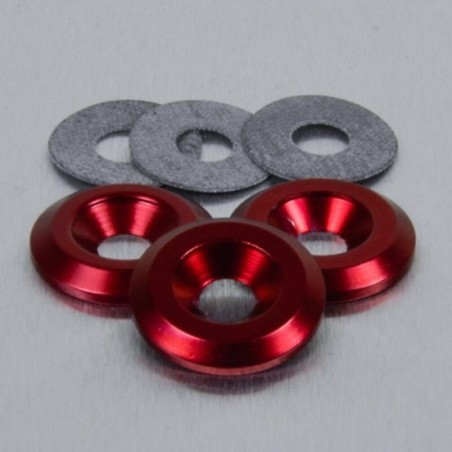 Arandela de Aluminio avellanada M6 rojo LWAC6-22R