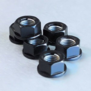 Tuerca de corona PRO-BOLT aluminio 10x1,25mm - Negro (6 unidades)