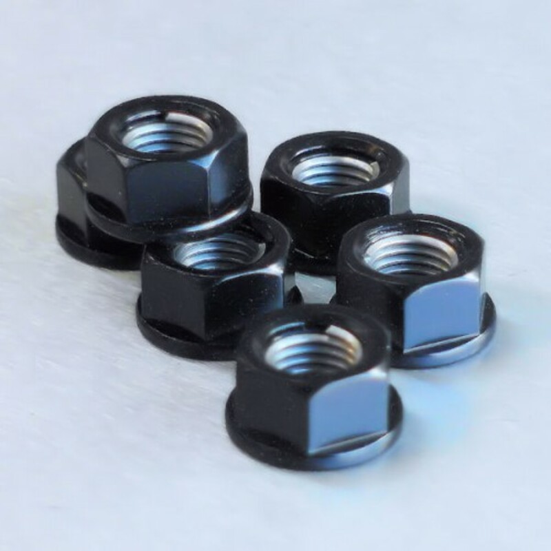 Tuerca de corona PRO-BOLT aluminio 10x1,25mm - Negro (6 unidades)