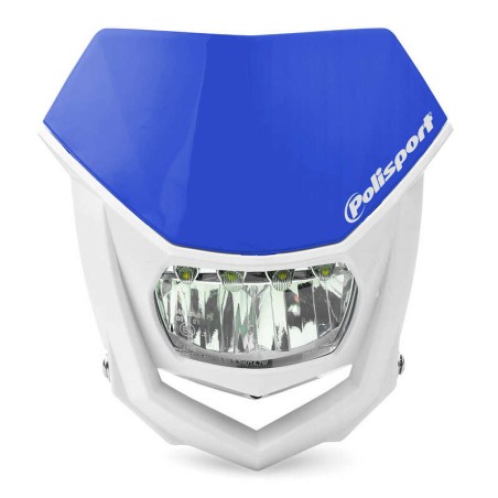 Careta Halo LED homologada POLISPORT blanco/azul 8667100005
