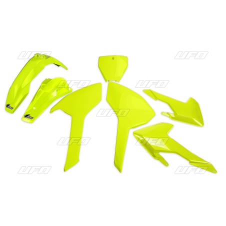 Plásticos laterales de radiador UFO amarillo neon Honda CRF450R
