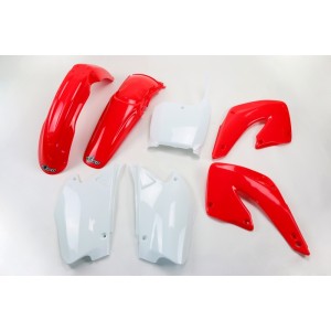 Kit de Plástica UFO OEM Color Rojo / Blanco Honda CR125R / 250R