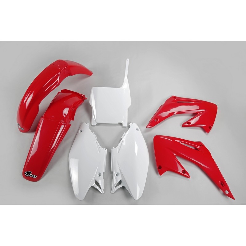 Kit de Plástica UFO OEM Color Rojo / Blanco Honda CR125R / 250R