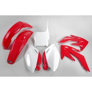 UFO Plastic Kit OEM Color Red/White Honda CRF250R