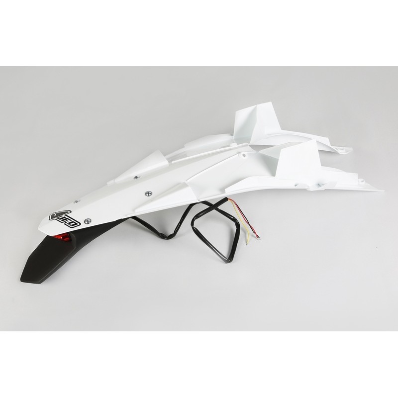 Guardabarros trasero con piloto LED UFO Husqvarna blanco HU03344-041