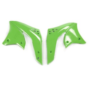Plásticos laterales de radiador UFO Kawasaki verde KA03787-026