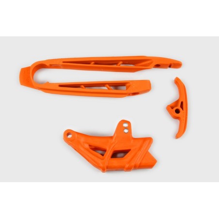 Guiacadenas + patín UFO KTM Husqvarna naranja KT04005-127