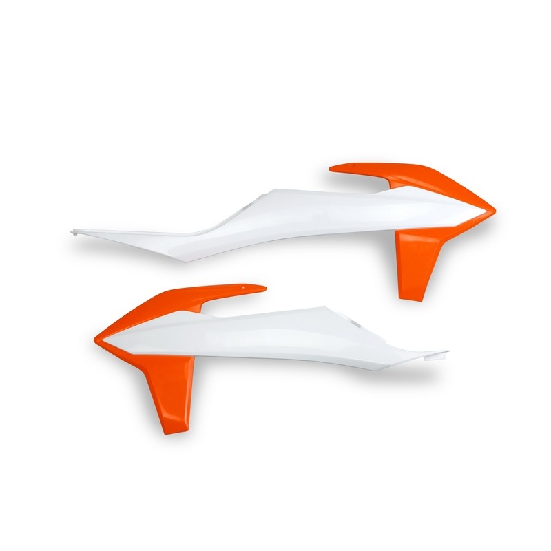 Paneles laterales radiador UFO naranja/blanco KTM EXC/SX/EXC-F/SX-F