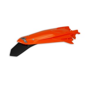 Guardabarros trasero UFO + portamatrículas con LED naranja KTM EXC/...