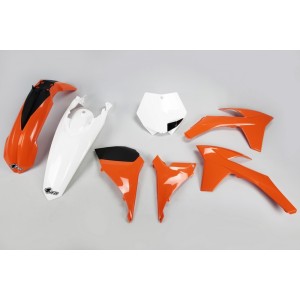 UFO Plastic Kit OEM Color Orange/Blanc KTM