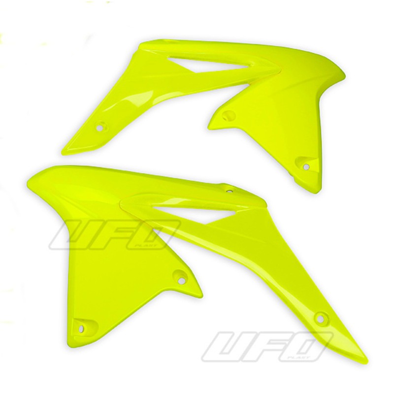 Plásticos laterales de radiador UFO Suzuki amarillo fluor