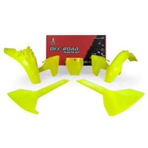 Kit de plástica RACETECH (5 piezas) - Amarillo flúor