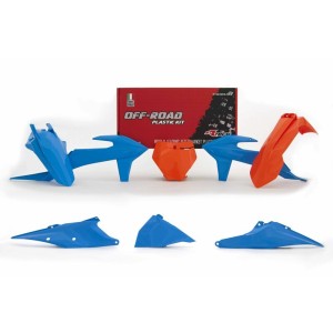 Kit de plástica RACETECH (6 piezas) - Azul / Naranja