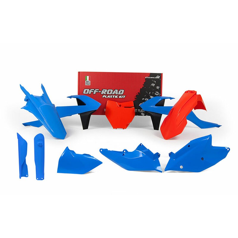 Kit de plástica RACETECH (7 piezas) - Azul / Naranja