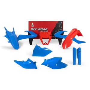 Kit de plástica RACETECH (7 piezas) - Azul / Naranja