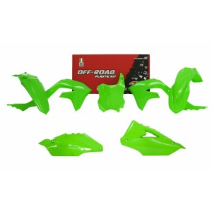 Kit de plástica RACETECH (5 piezas) - Verde flúor