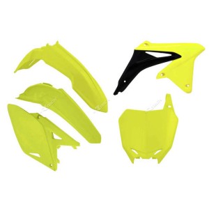 Kit de plástica RACETECH (5 piezas) - Amarillo flúor