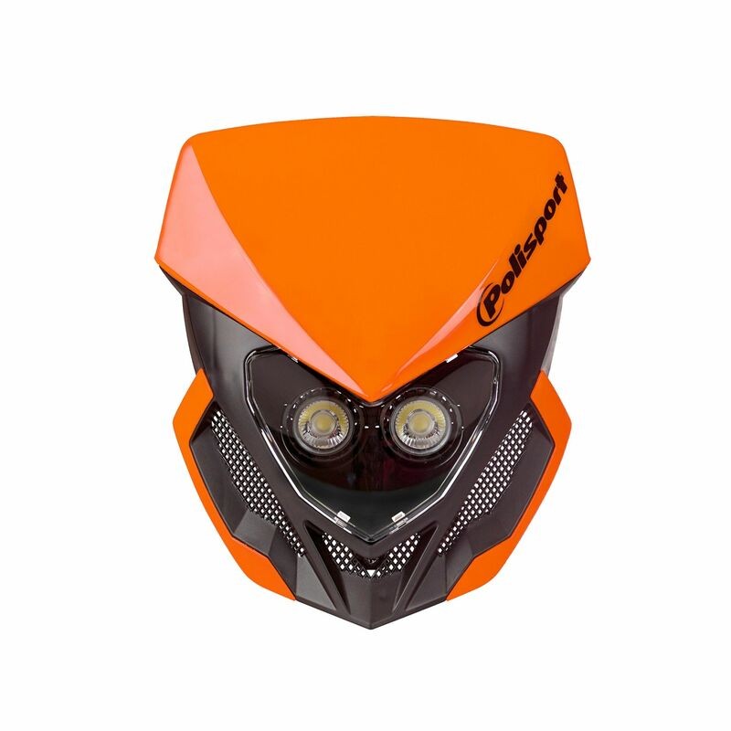 Careta POLISPORT Lookos Evo naranja/negro